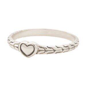 NWT ANNIKA WITT Made In Bali Sterling Silver Mini Heart Ring Valentines Gift Sz8